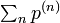 \textstyle\sum_n p^{(n)}