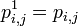 p_{i,j}^1 = p_{i,j}