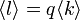 
\begin{align}
\langle l \rangle &= q \langle k \rangle \\
\end{align}
