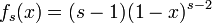 f_s(x) = (s-1) (1-x)^{s-2}