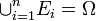 \cup^n_{i=1}E_i = \Omega